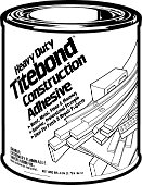 Titebond Heavy Duty Construction Adhesive Gallon Line Art