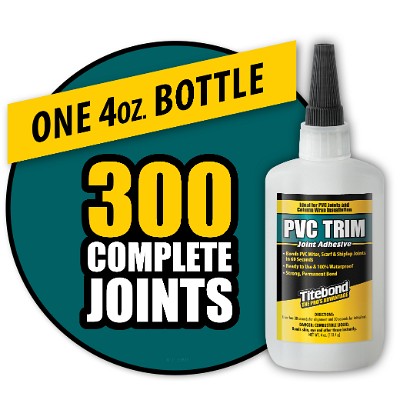 Titebond PVC Trim Joint Adhesive 4 Oz. 6422 300 Joints