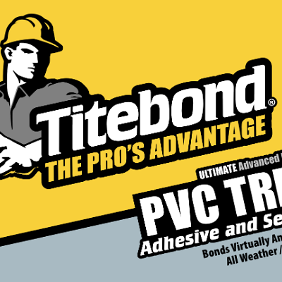 Titebond PVC Trim Adhesive 9.5 Oz 6401 Case Front