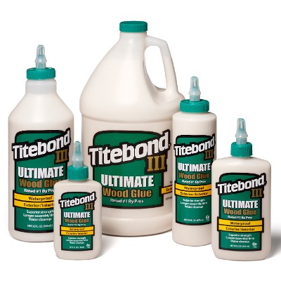 Titebond III Ultimate Wood Glue - 4 oz. 1412, 8 oz. 1413, 16 oz. 1414, quart 1415, gallon 1416