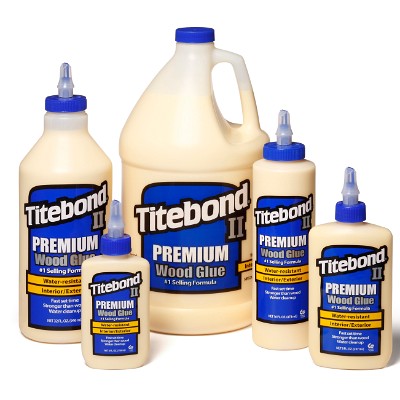 Titebond II Premium Wood Glue - 4 oz. 5002, 8 oz. 5003, 16 oz. 5004, quart 5005, gallon 5006